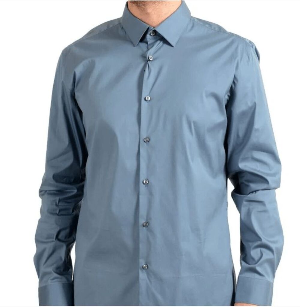 HUGO Boss C-Jenno Easy Iron Slim Fit Dress Shirt Blue 15 38 NWT